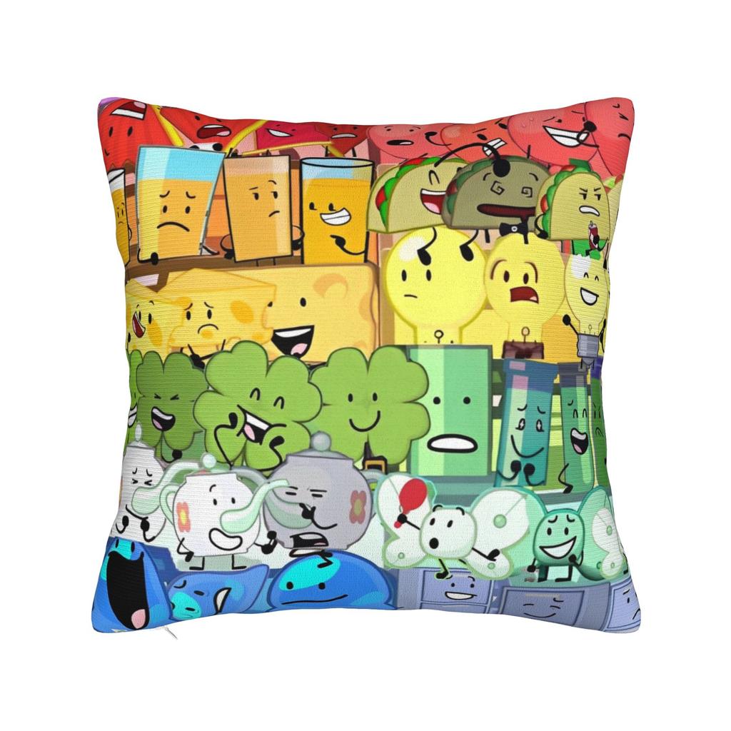 Pillow Case BFDI Inanimate Insanity All Characters Design  Pillow Cover For Sofa Home Decor Novelty Pillowcases