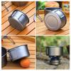 Folding Handle Bowl Hiking Backpacking Picnics Tableware  Plate Dinner Dish for Outdoor Activity with Convenient