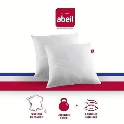 ABEIL Set of 2 DOUBLE COMFORT Pillows 100% Cotton 60x60cm