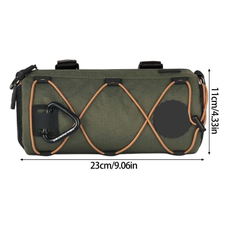 Road Bike Handlebar Bag Waterproofs Bike Front Bag Portable Cycling Pouch Large Capacity Bike Frame Tube Bag Enduring