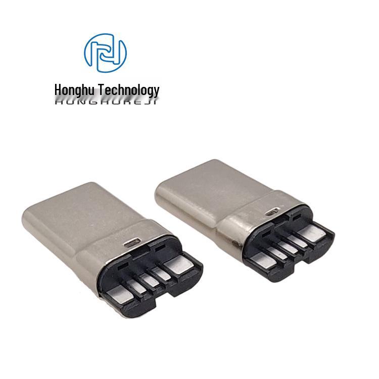 USB 2.0 Type-C Male Plug, 5 Solder Points Connector, High Current 5A Version