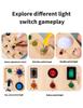 Montessori Wooden Sensory Busy Board with Light Switch and Key
