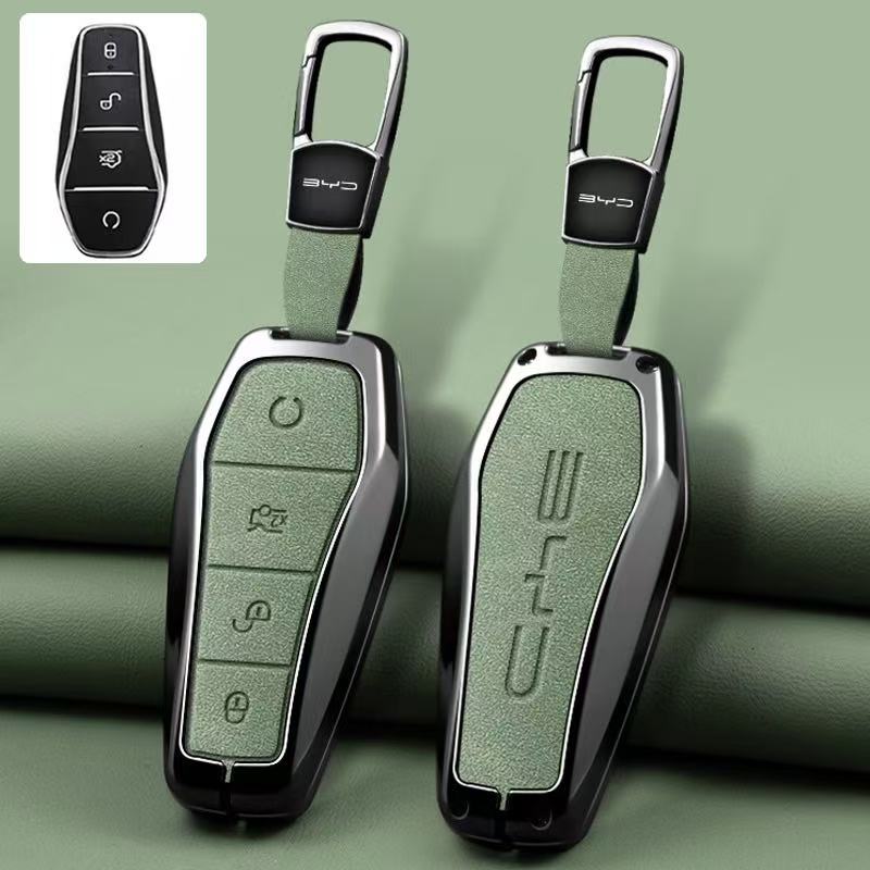 For BYD Tang L EV DM DMi DM-i 2022 2023 2025 2026 Keychain Remote Cover Shell Holder Fob AccessoriesZinc Alloy Car Key Case