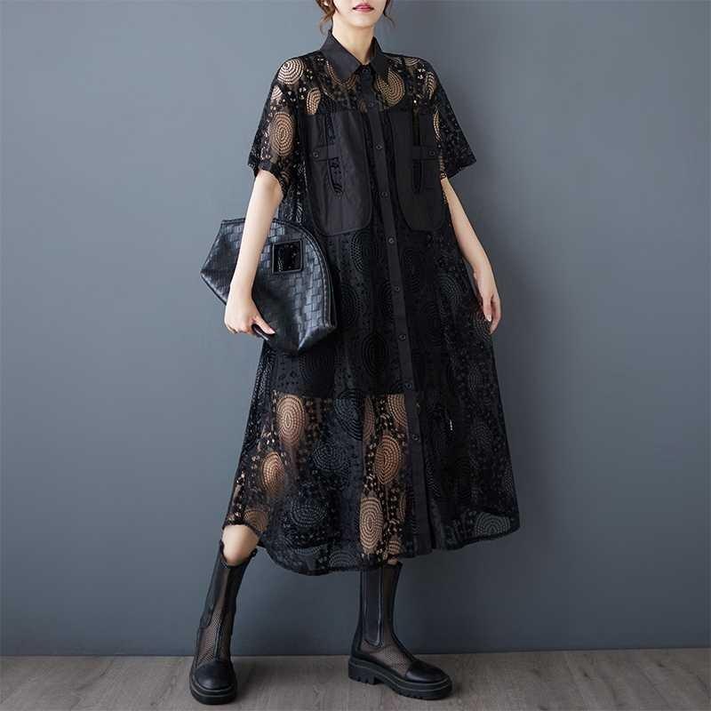 New Loose Plus Size Splicing Casual Simple Sweet Dresses