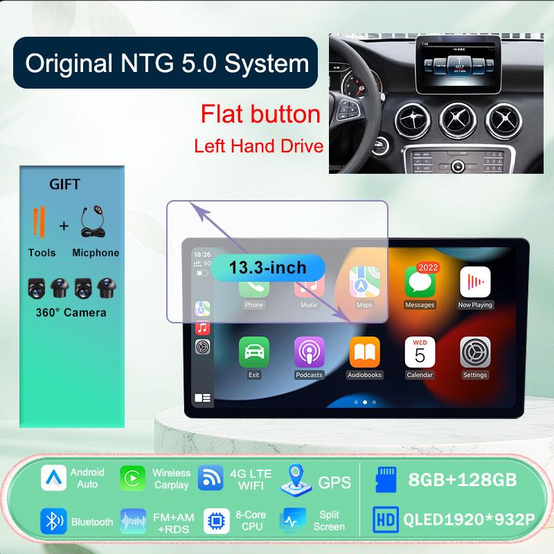 Android 15 autoradio Audio lecteur vidéo multimédia pour Benz classe A CLA GLA classe 2012 - 2018 sans fil CarPlay Navigation GPS 4G