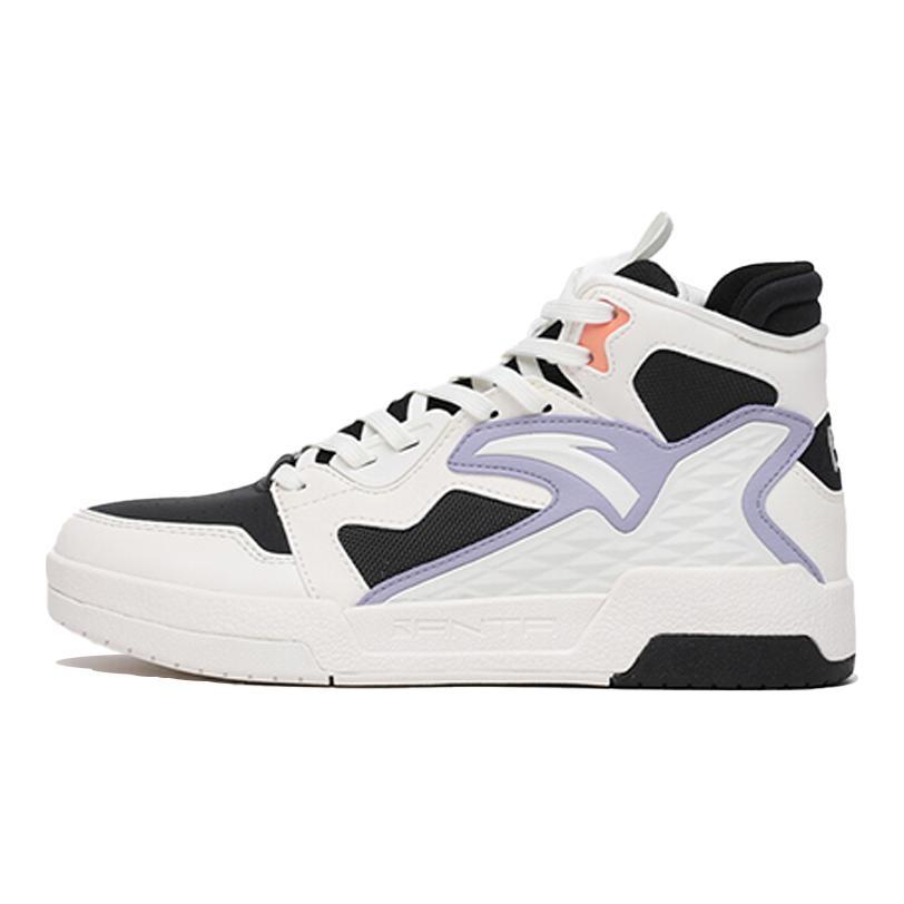 Anta Textile, Synthetic Leather Abrasion Resistant Support High top Skateboard Shoes Women's 122118050-3