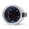 2" 52mm Car Turbo Boost Gauge -1~3 BAR Smoke Lens Boost Gauge Pointed Turbo Pressure Gauges Auto White LED Meter For 12V Vehicle