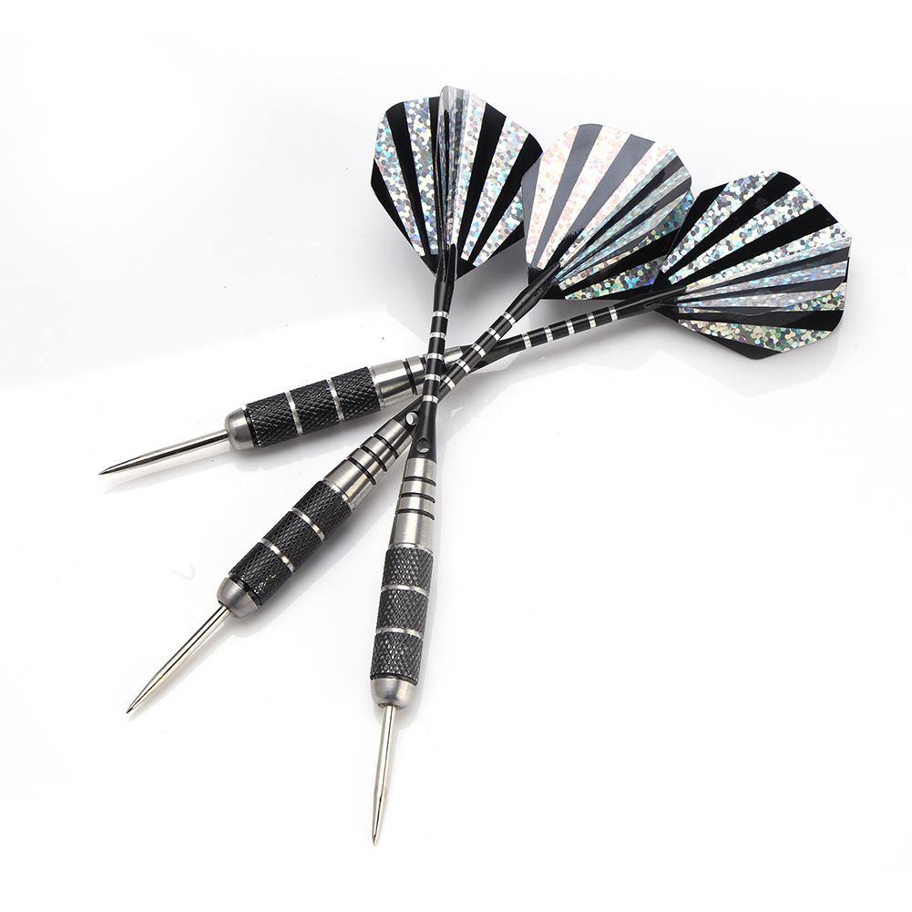 3 Colors 3pcs 155mm Steel Tip Target Throwing Darts Set With Laser Printing Flights