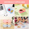 3Pcs Silicone Collapsible Food Container Lunch Box Double Compartment Snack Salad Bento Dressing Sauce Container Portable