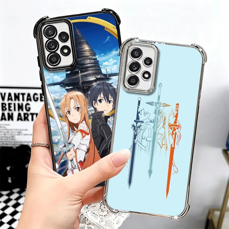 Sword Art Online Anime Plating Phone Case For Samsung A17 A07 A37 A57 A16 A56 A15 A55 A14 A54 A13 A53 A26 A36 A25 A35 A24 A34 A2