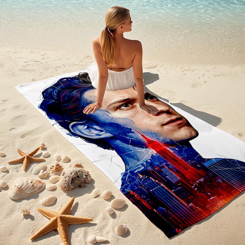 Spider-Man beach towel Outdoor camping Beach towel for vacation swim Outdoor pool Absorbent bath towel