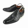 ANTONIO DUCATI/Genuine Leather Wholecut Shoes/25.5/Black/Medallion Design