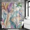 Colorful Leaf Shower Curtain, Bathroom Decorative Shower Curtain, Waterproof Shower Curtain with Hooks
