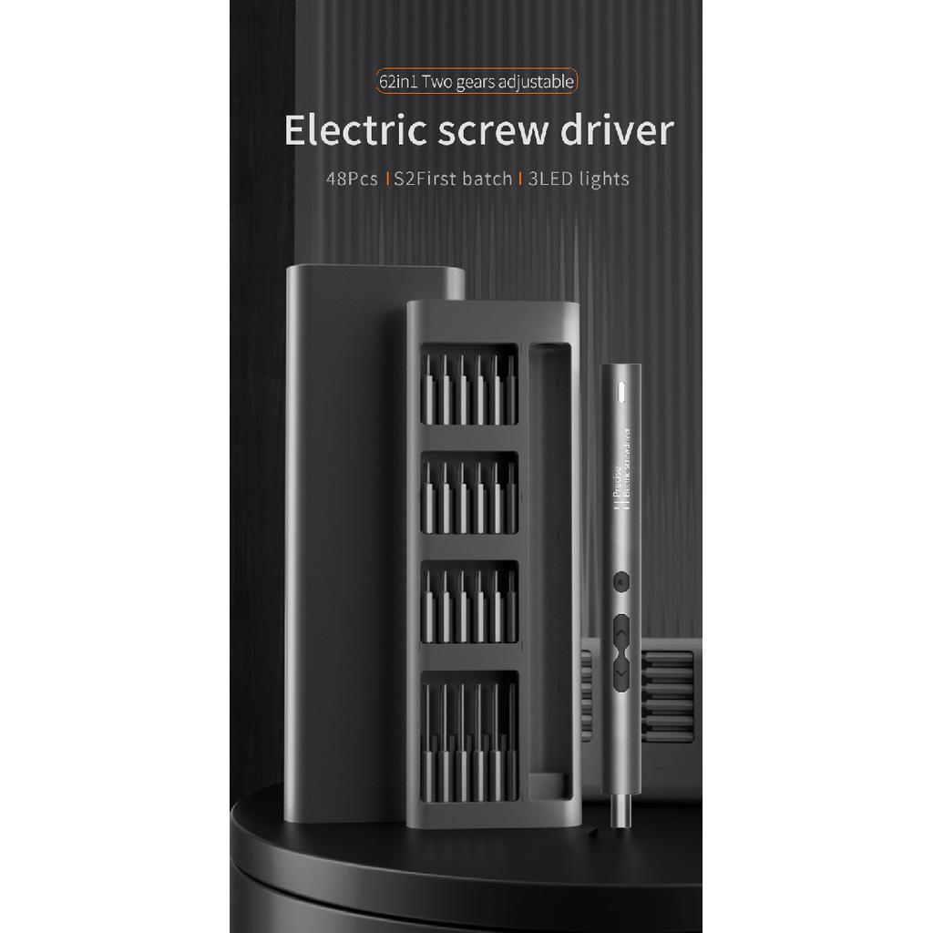 62/6 in 1 Precision Electric Screwdriver Set Power Tool Kits Rechargeable Wireless Mini Small Bits for Xiaomi Mobile Cell Repair