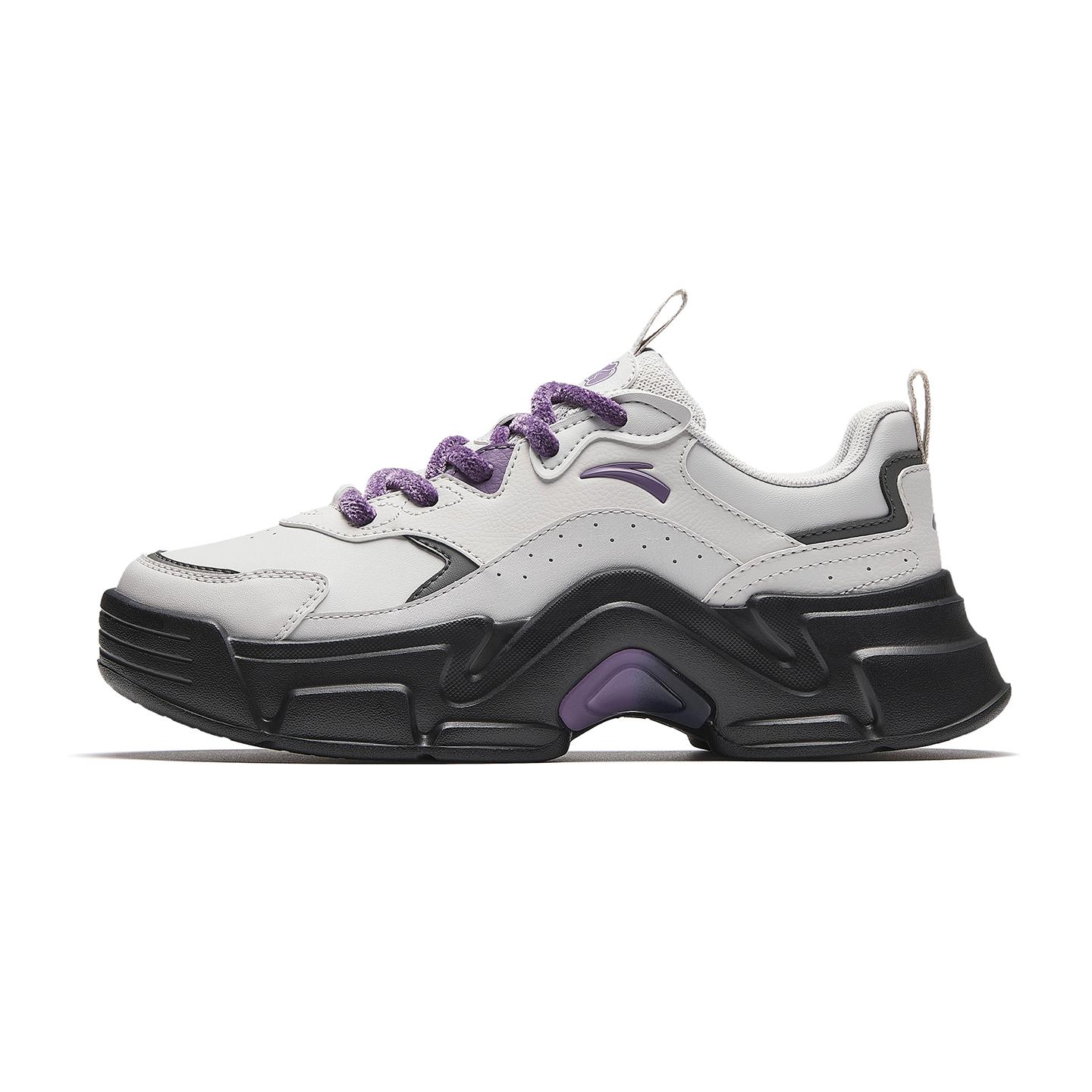 

Anta Rabbit Shoes Slip Resistant Abrasion Resistant Casual Shoes Women s White Black Purple 922618851-5 40