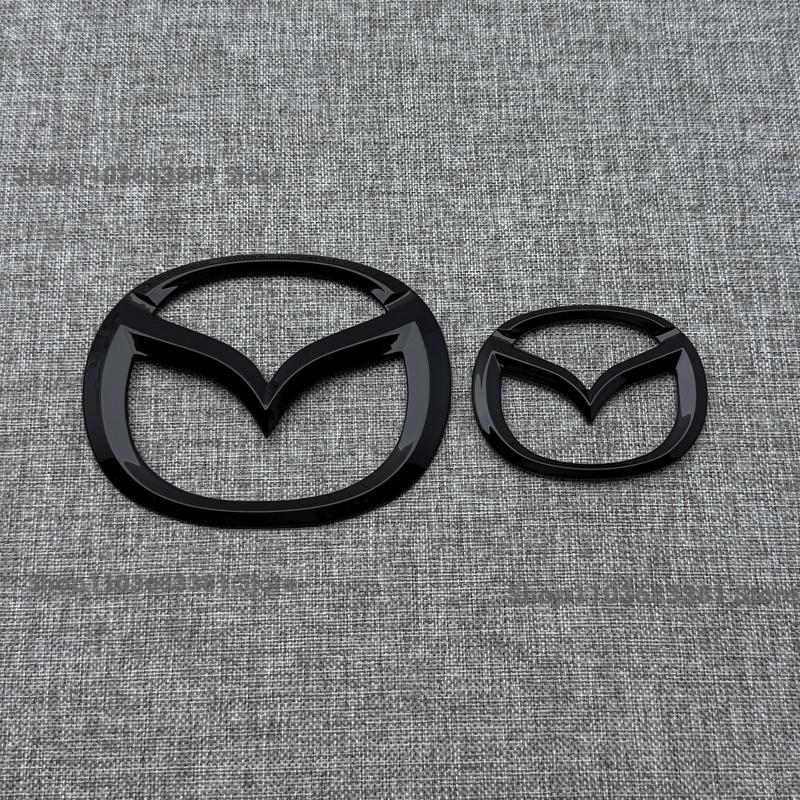 For Mazda MX5 Miata NC ND Front Grille Emblem Rear Trunk Badge Glossy Black ABS Logo Car Exterior Sticker Decal Accessories Rcfjz77