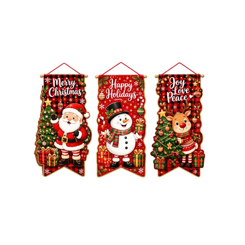 Christmas Hanging Decor for Party Photo Booth Wall Background