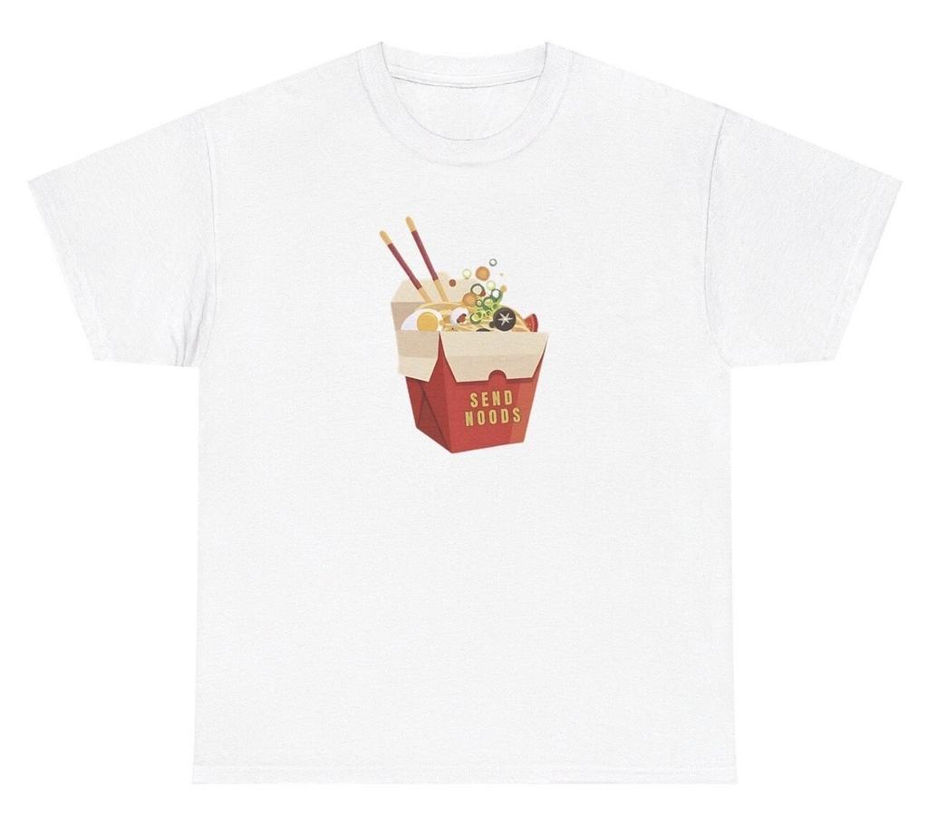 Send Noods T Shirt Funny Noodle Lovers Inappropriate Silly Gen Z Meme Gift Tee