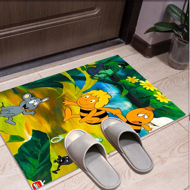 Maya the Bee Pattern Rug, Indoor/Outdoor Mat, for Picnic, Gameroom, Bedroom, Office, Living Room, Home Decor Carpet, Birthday Gift