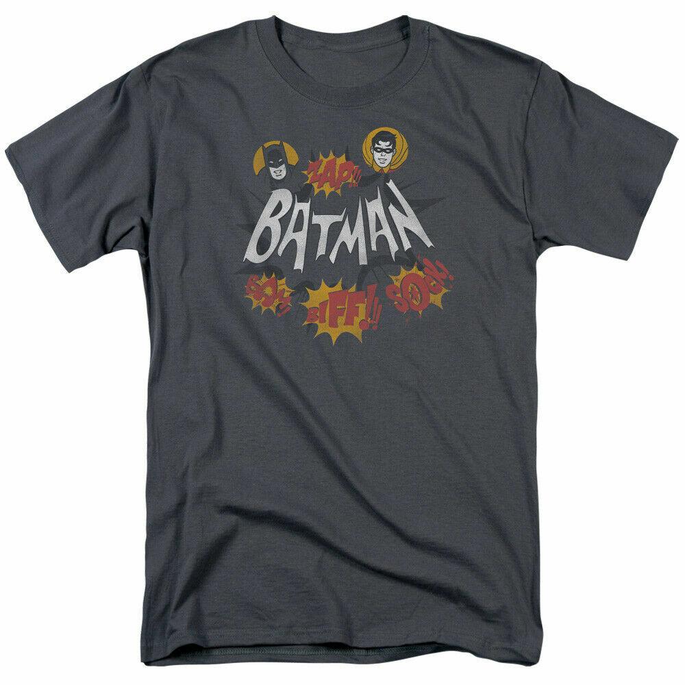 

26 Classic Batman Sound Effects T Shirt Mens Licensed Classic TV Merch Charcoal Unisex T-Shirt L