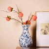 Luxury Blue and White Porcelain Vase for Flower Arrangements - Retro Ceramic Decorative Item
