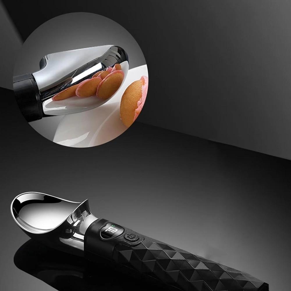 LED Display Electric Heated Ice Cream Scoop Waterproof Ice Cream Dipper Kitchen Gadget