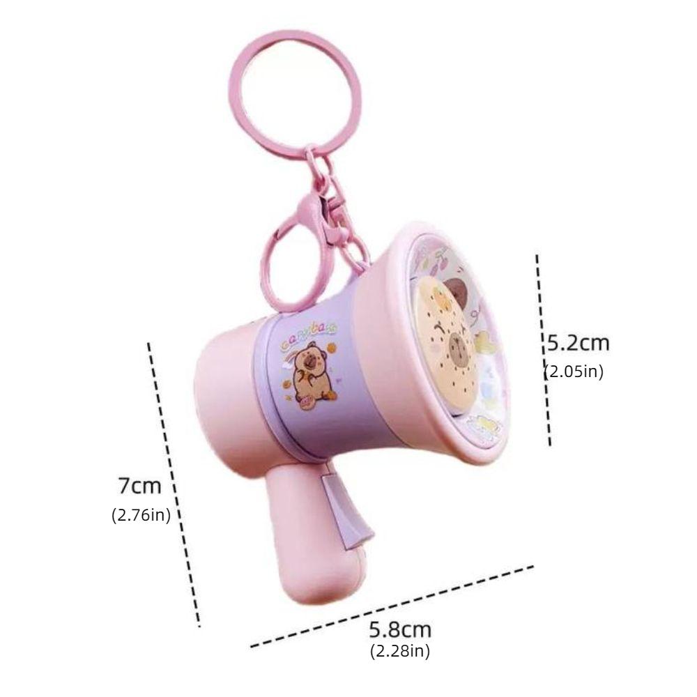 Cartoon Capybara Music Trumpet Key Chain Recording Handheld Speakers Toy  Friend Gift
