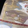 Used SO-318 Fukuro obi (six pieces), pure silk, Rettori Dynasty Chinese pattern, gold thread, crane, flower