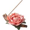 Zen Ceramic Censer Handicrafts Home Ornaments Peonies Incense Burner Flower Incense Stick Holder Home Office Table Decoration