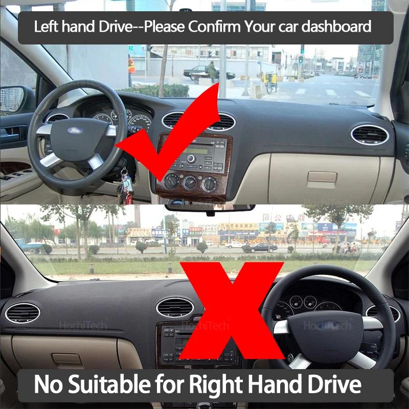 For Ford Focus MK2 MK2.5 2004-2010 Car Dashboard Cover Avoid Light Pad Instrument Panel Mat Case Carpets