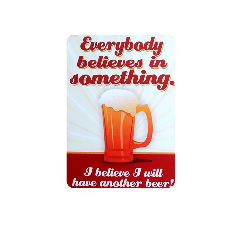 Vintage Beer Cheers Tin Sign Wall Plate Painting Decor Kitchen Bar Club Restaurant Pin Up Metal Signs Crafts Decorative Plaques