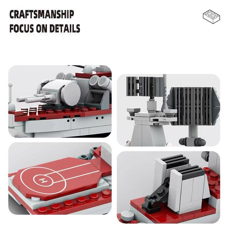 Non-Toxic 396Pcs Varyag Aircraft Carrier Building Blocks Warship 6-12 Children Puzzle Cruiser Model Destroyer Military Gifts Toys