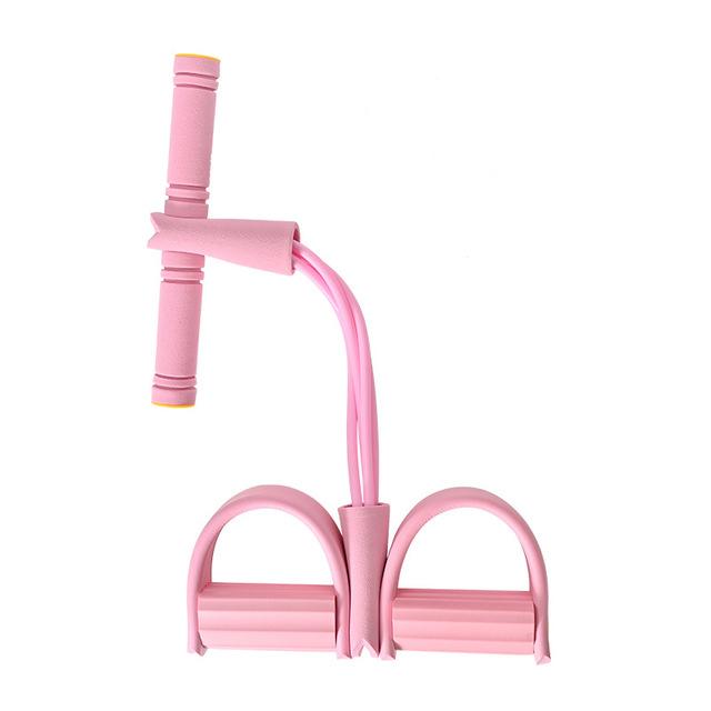 4 Heavy Duty Elastic Pull Ropes Rower Exerciser Belly Resistance Band Home Gym Fitness Equipment For Sports Training