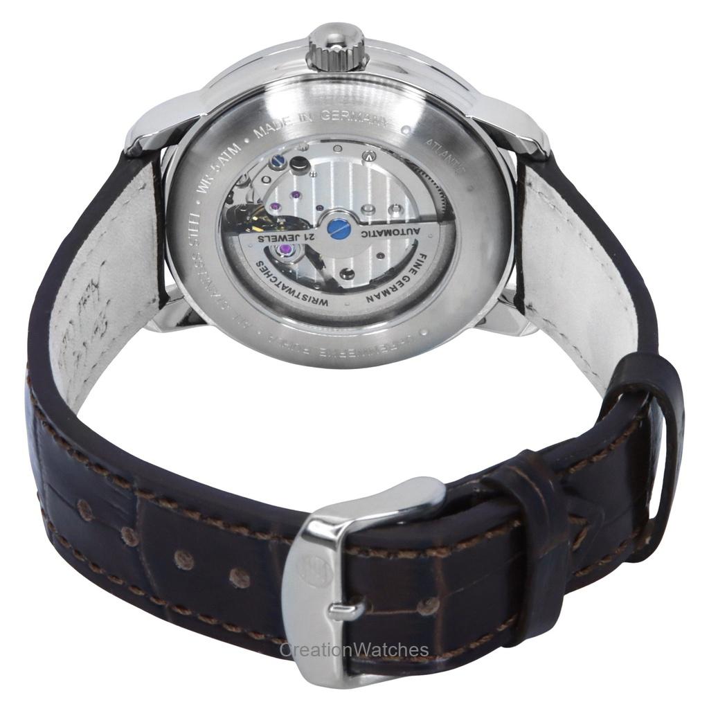 ZEPPELIN Atlantic Leather Strap Full Luminous Beige Dial Automatic 84605 Men's Watch