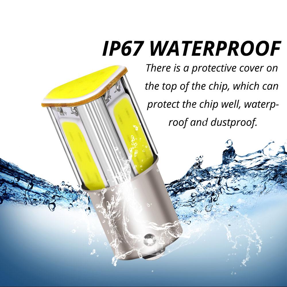 1 x weiße COB-LED mit zwei Kontakten, 1157 bay15d p21/5 W, Auto-LED-Blinkerleuchte, 1156 ba15s p21w, automatische Bremsleuchte, 12 V, rote, gelbe Diode