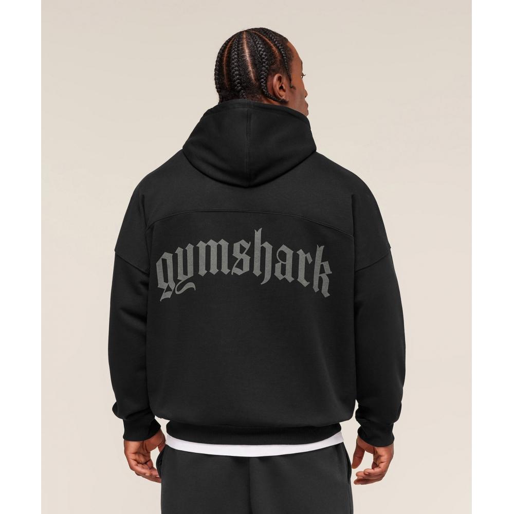 Gymshark Olde English Hoodie Black A3b6u Bb2j