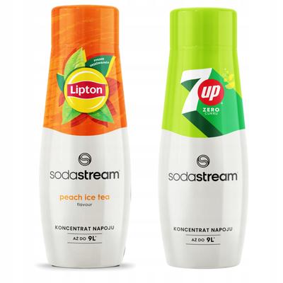 2x Lipton Ice Tea Pfirsich Sodastream Sirup + 7UP Free ZERO Zucker