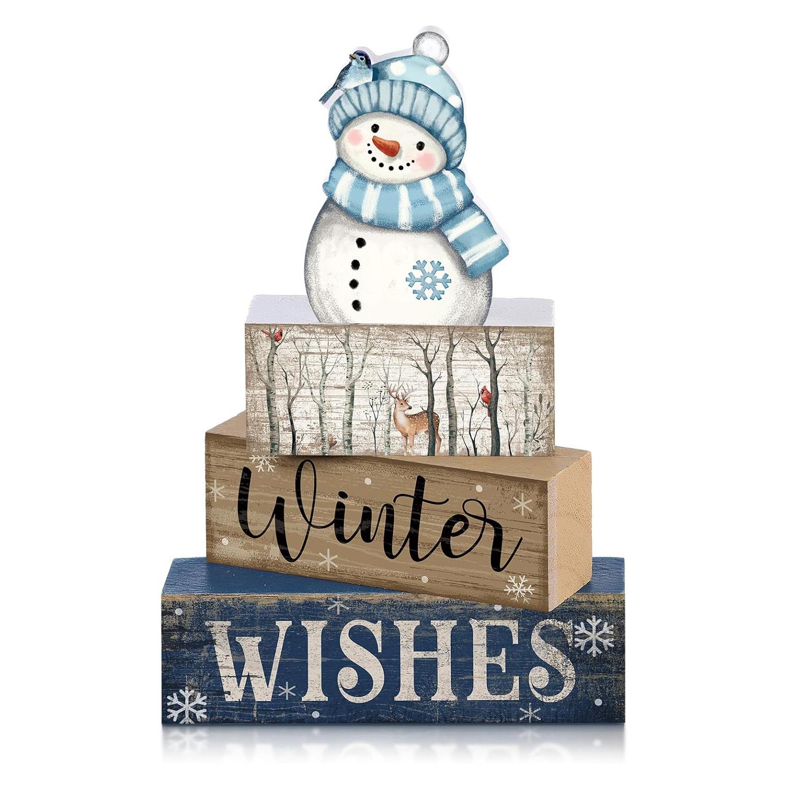 

4 шт. Футбольные украшения для стола Футбольный декор для многоярусного подноса Спортивная игра Центральная табличка Декоративный блок-стек Регби Подарок для фанатов Клуб Вечеринка перед матчем Winter Snowman