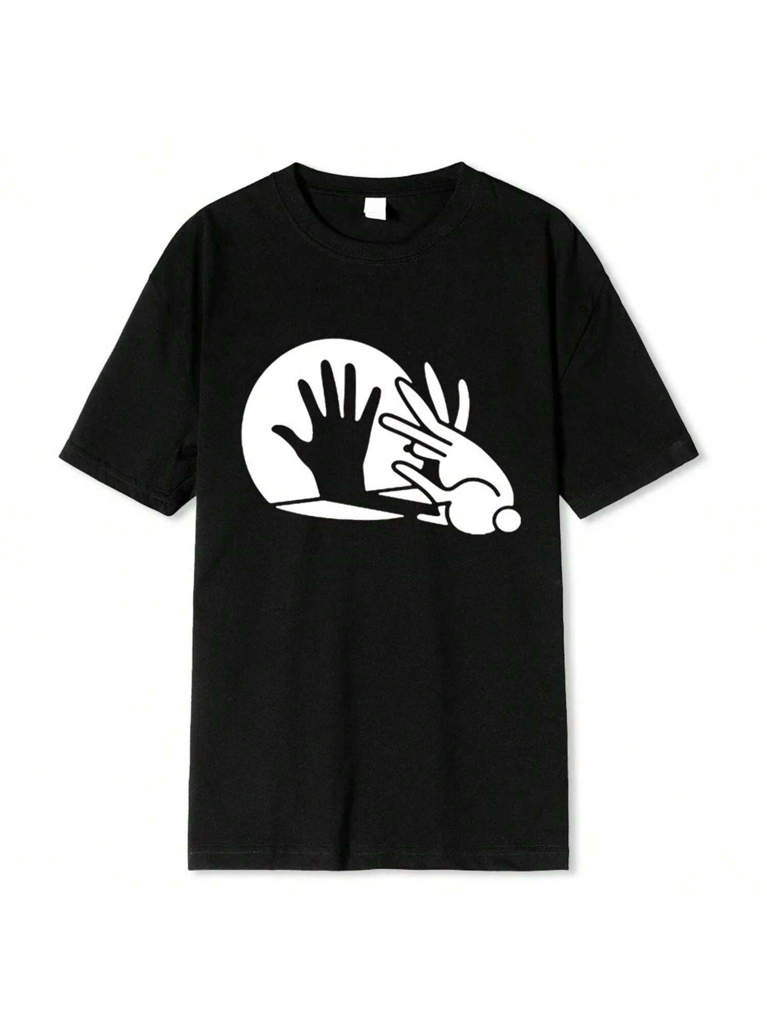 unisex Wounisex Funny Rabbit Shirt Animal Bunny Lover Shadow Play Pun Gift T-Shirt Tops Shirt Prevailing T Shirt S разноцветный