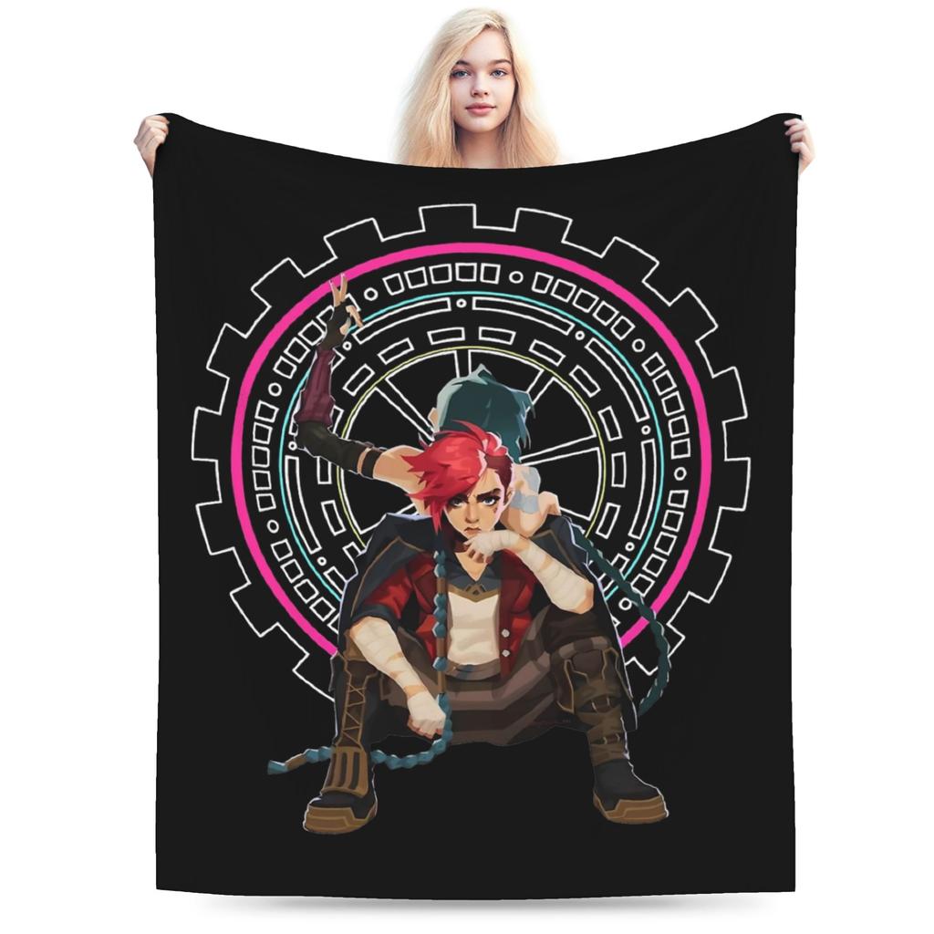 Arcane Game Blanket Flannel Printed Breathable Lightweight Thin Throw Blanket for Bed Bedroom Rug Piece
