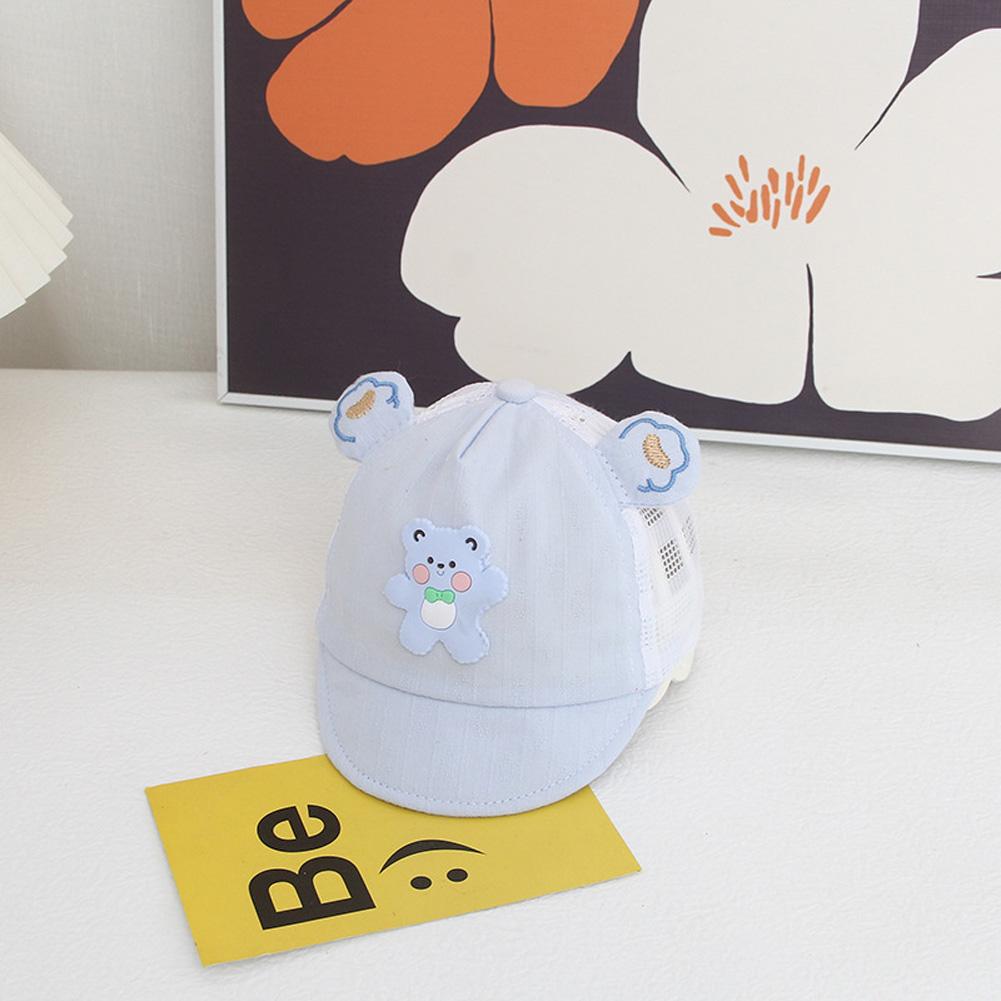 Summer Mesh Peaked Cap For Newborn Cute Cartoon Sunshade Cotton Baseball Hat For 0-6 Months