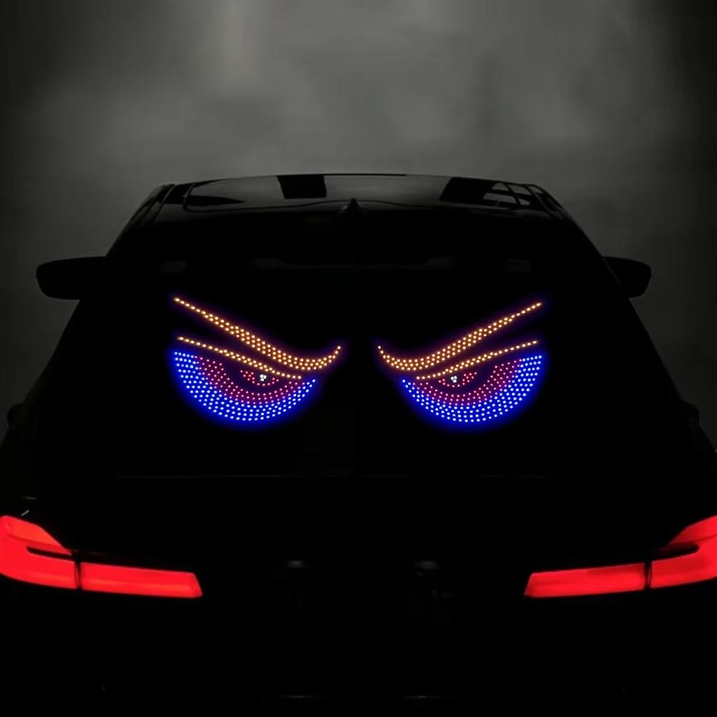 Truck Eye Light RGB Dynamic Demon Eye Decorative Light Led Display Decor Pixel Panel Windshield USB 5V Multi-Mode Lamp For Car SUV
