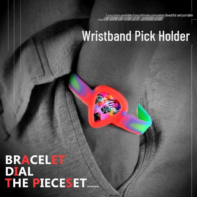 Personalized Guitar Pick Holder Bracelet - Portable Sleeve and Bezel Accessory