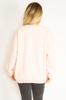 Women's Style Big Size Sweatshirt Large Size Pink 3 Threads Fleece Sweatshirt