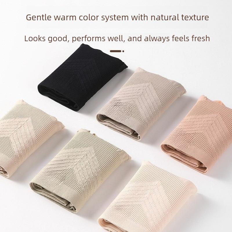 Slip a triangolo da donna estivi tinta unita 7A in seta di gelso antibatterici a vita alta per comfort addominale a contatto con la pelle