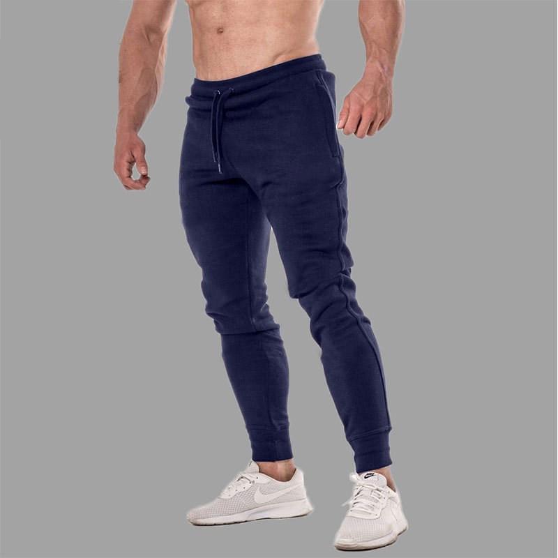

Plus Size Men s Casual Slim Fit Drawstring Pants with Open Pockets XL темно-синий