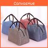Striped Oxford Cloth Insulated Lunch Bag Large Picnic Bag Waterproof Travel Storage
