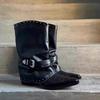 Vintage Willow Spike Martin Boots Pointed Pants Tube Boots Women's Fried Street Coarse Heel Versatile Fashion Knight Boots