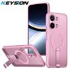 KEYSION Dutý kryt pro odvod tepla s MagSafe pro Xiaomi POCO X8 Pro Max Magnetické chlazení Skrytý stojánek Nárazuvzdorný kryt telefonu