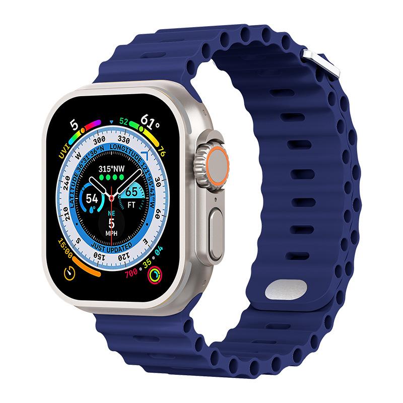 Ocean Armband für Apple Watch Ultra 3 2 Band 49mm Serie 45mm 41mm 46mm 42mm 40 44mm Silikon Uhrenarmband iWatch 11 10 9 8 7 6 5 SE2